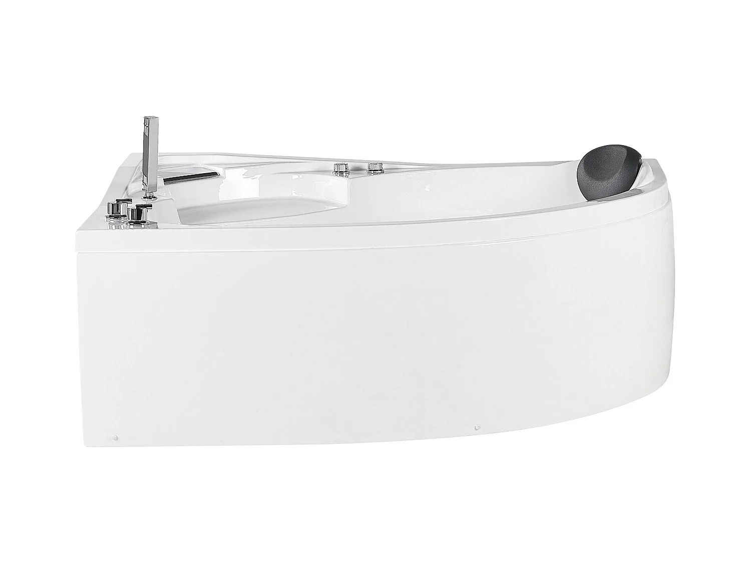 Baignoire d'angle à remous avec LED NEIVA Côté droit 150 x 100 cm Blanc