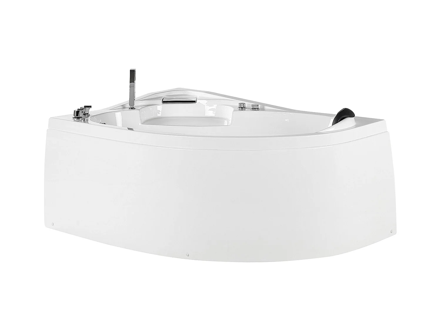 Baignoire d'angle à remous avec LED NEIVA Côté droit 150 x 100 cm Blanc