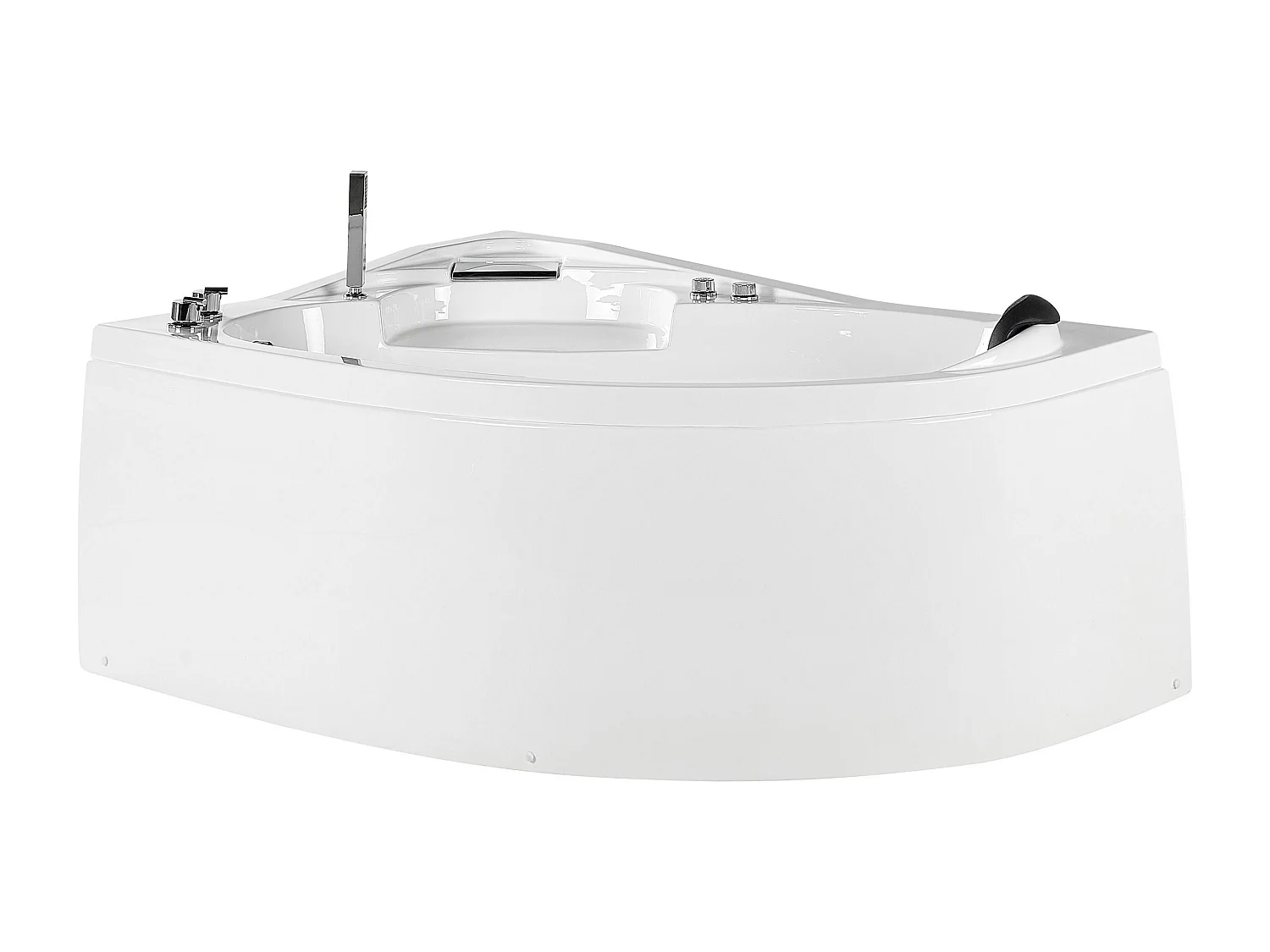 Hoek bubbelbad met LED NEIVA Rechterzijde 150 x 100 cm Wit