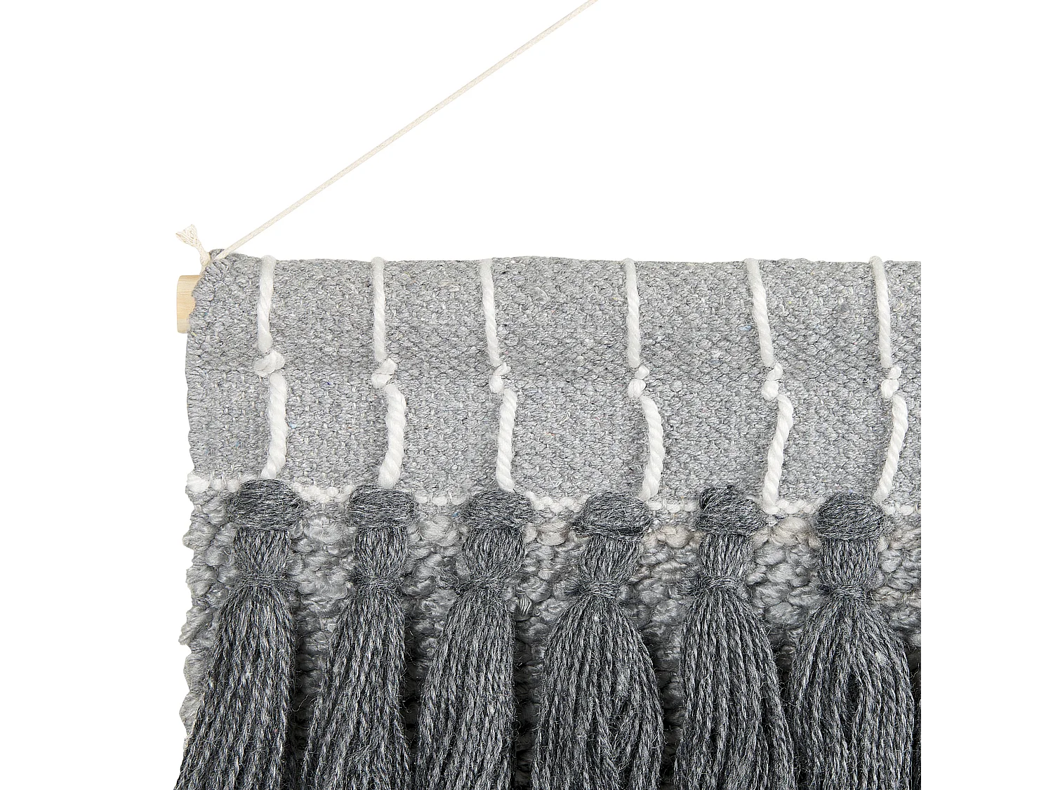 Makrama ścienna JIWA Bawełna 106 cm Szary