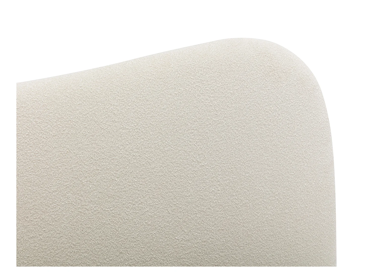 Lit coffre 140 x 190 cm - Tissu bouclette - Blanc - VANARI