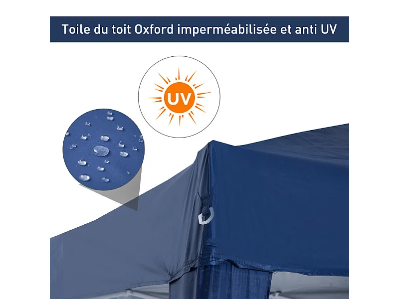 Tonnelle de jardin TONAZUR Bleu