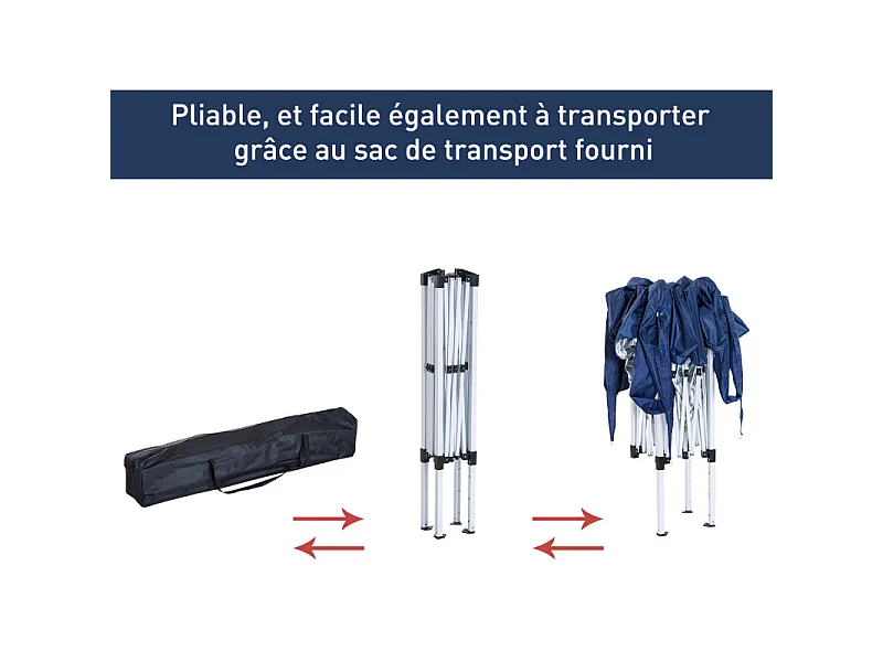 Tonnelle de jardin TONAZUR Bleu