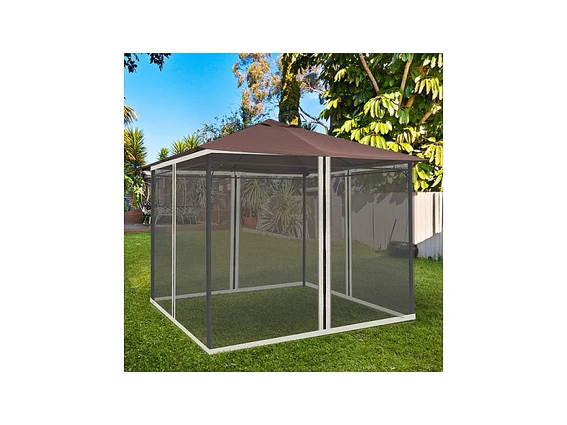 Lot de 4 moustiquaires zippées NOBEEZ pour barnum