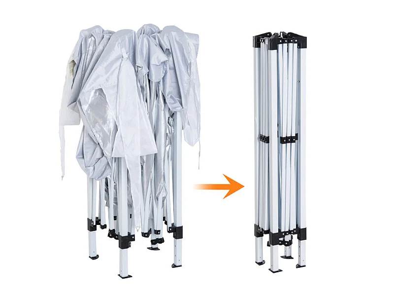 Tonnelle pliable Castle blanche