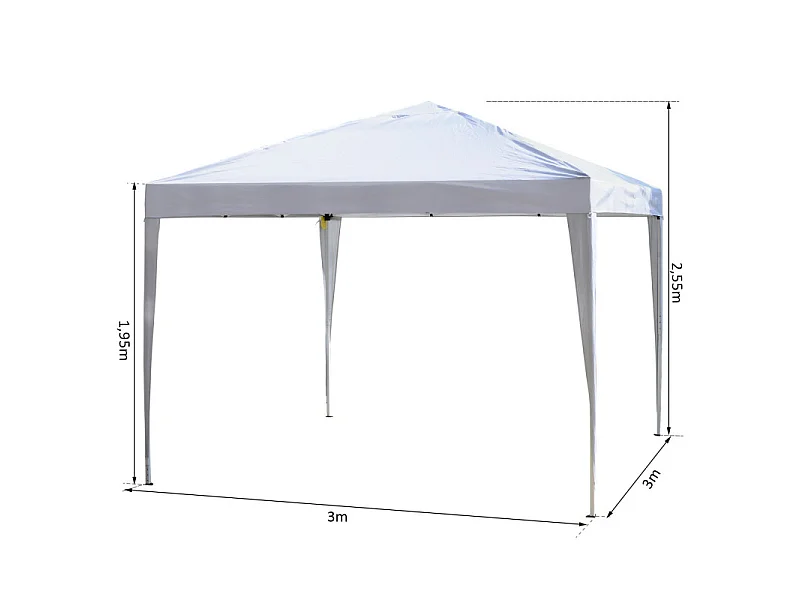 Tonnelle pliable Castle blanche