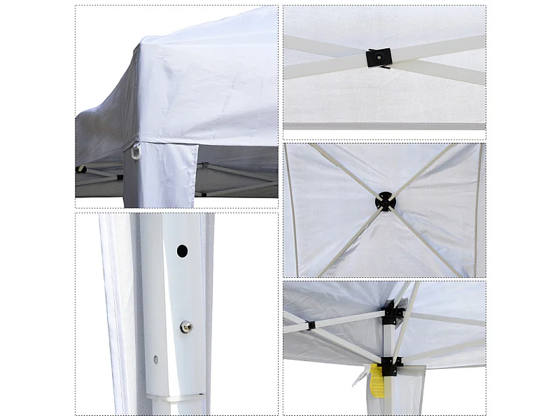 Tonnelle pliable Castle blanche