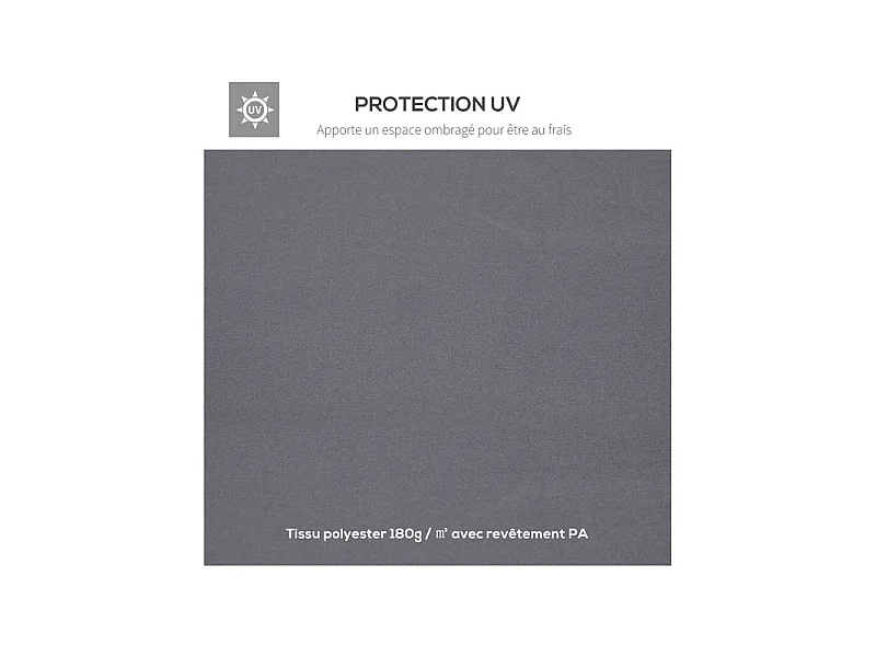 Toile de rechange pour tonnelle SPARA grise