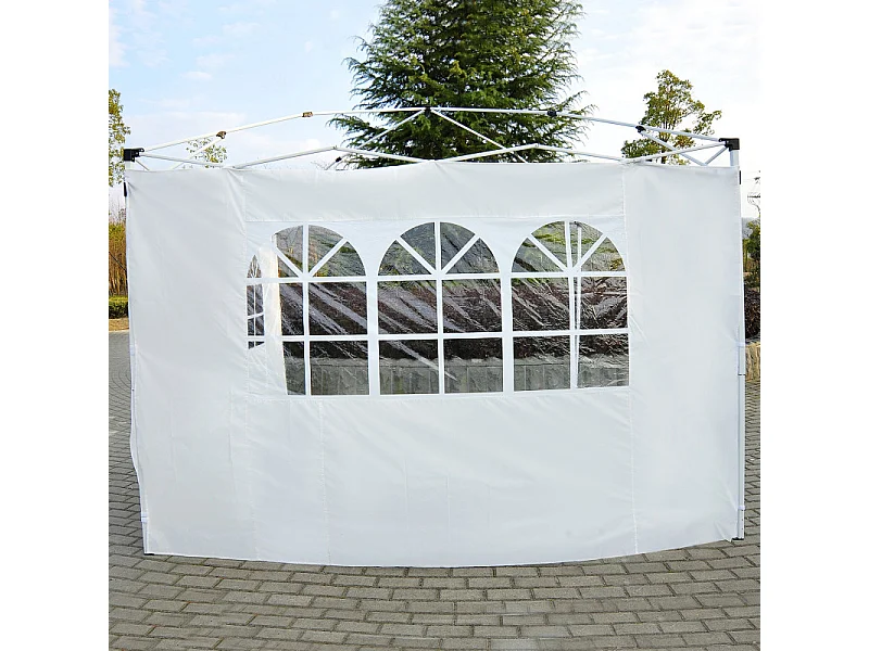 Parois latérales CARVUM blanches pour tonnelle