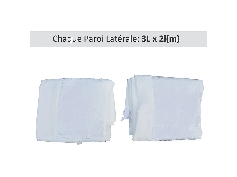 Parois latérales CARVUM blanches pour tonnelle