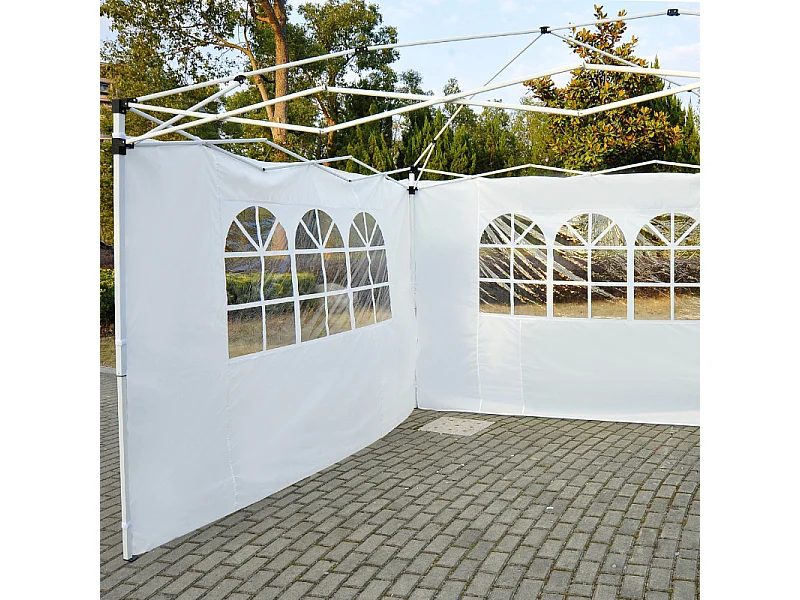 Parois latérales CARVUM blanches pour tonnelle