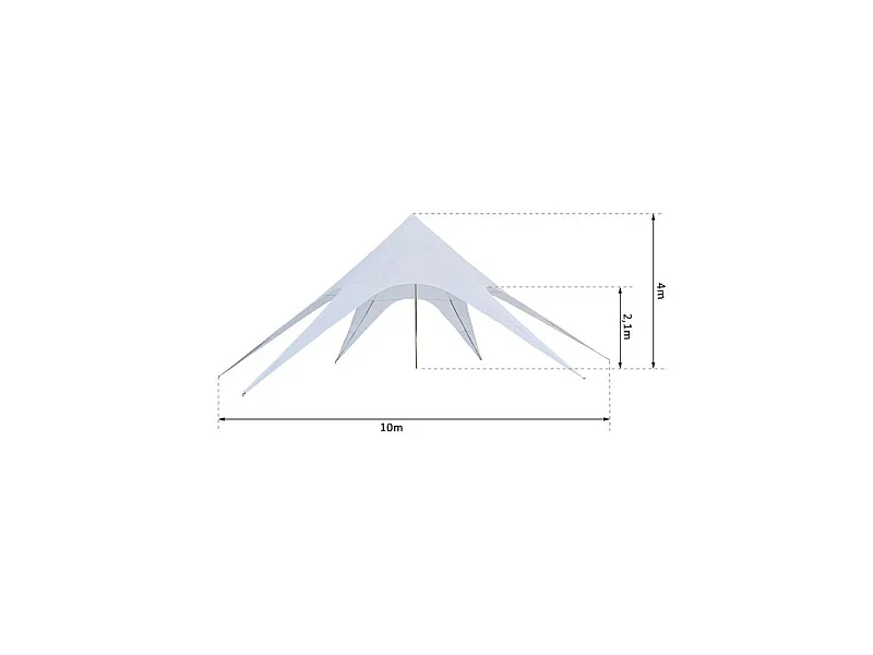 Tente de jardin XXL MARS blanche