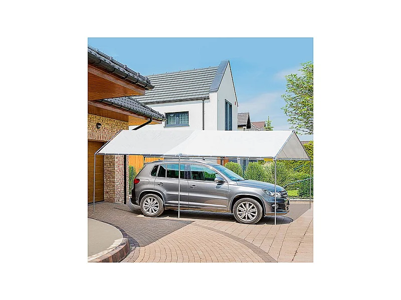 Carport auvent pour voiture COVER blanc