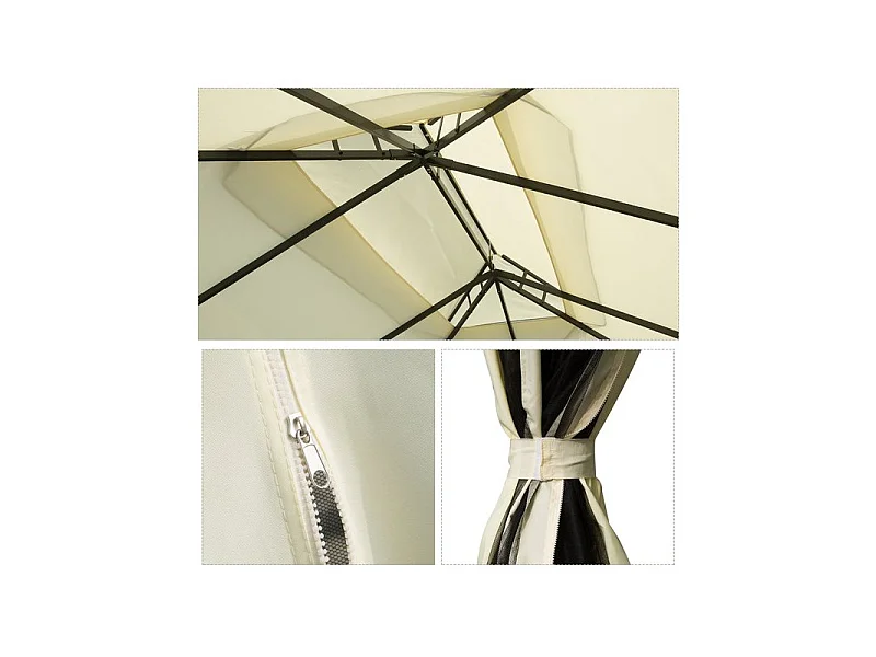 Tonnelle Pavillon de jardin GARDENIA écru