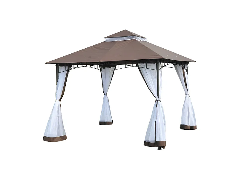 Tonnelle RECREA carrée chocolat et blanc