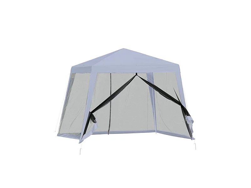 Tonnelle style colonial avec moustiquaires BOWERY grise