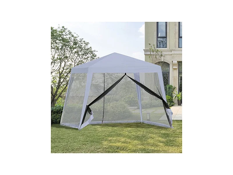 Tonnelle style colonial avec moustiquaires BOWERY grise