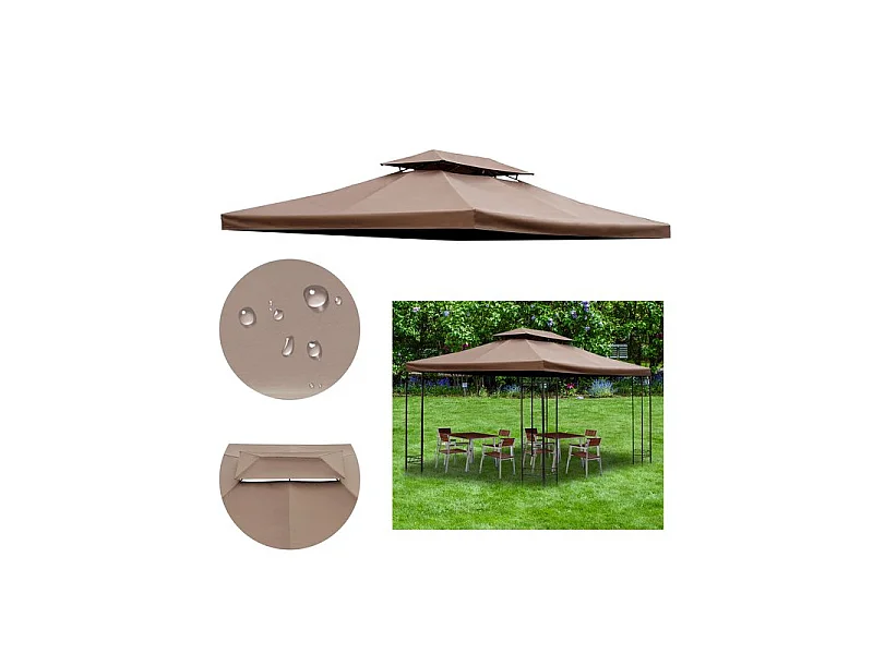 Toit de rechange de tonnelle KENYA Marron