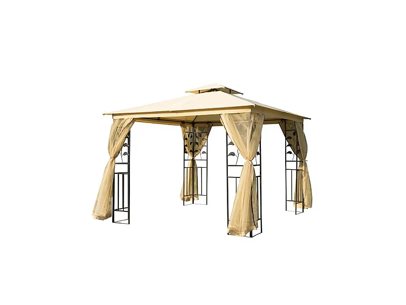 Tonnelle Pavillon de jardin JOHANESBURG beige