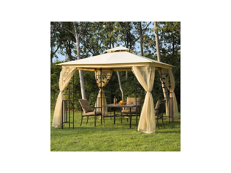 Tonnelle Pavillon de jardin JOHANESBURG beige