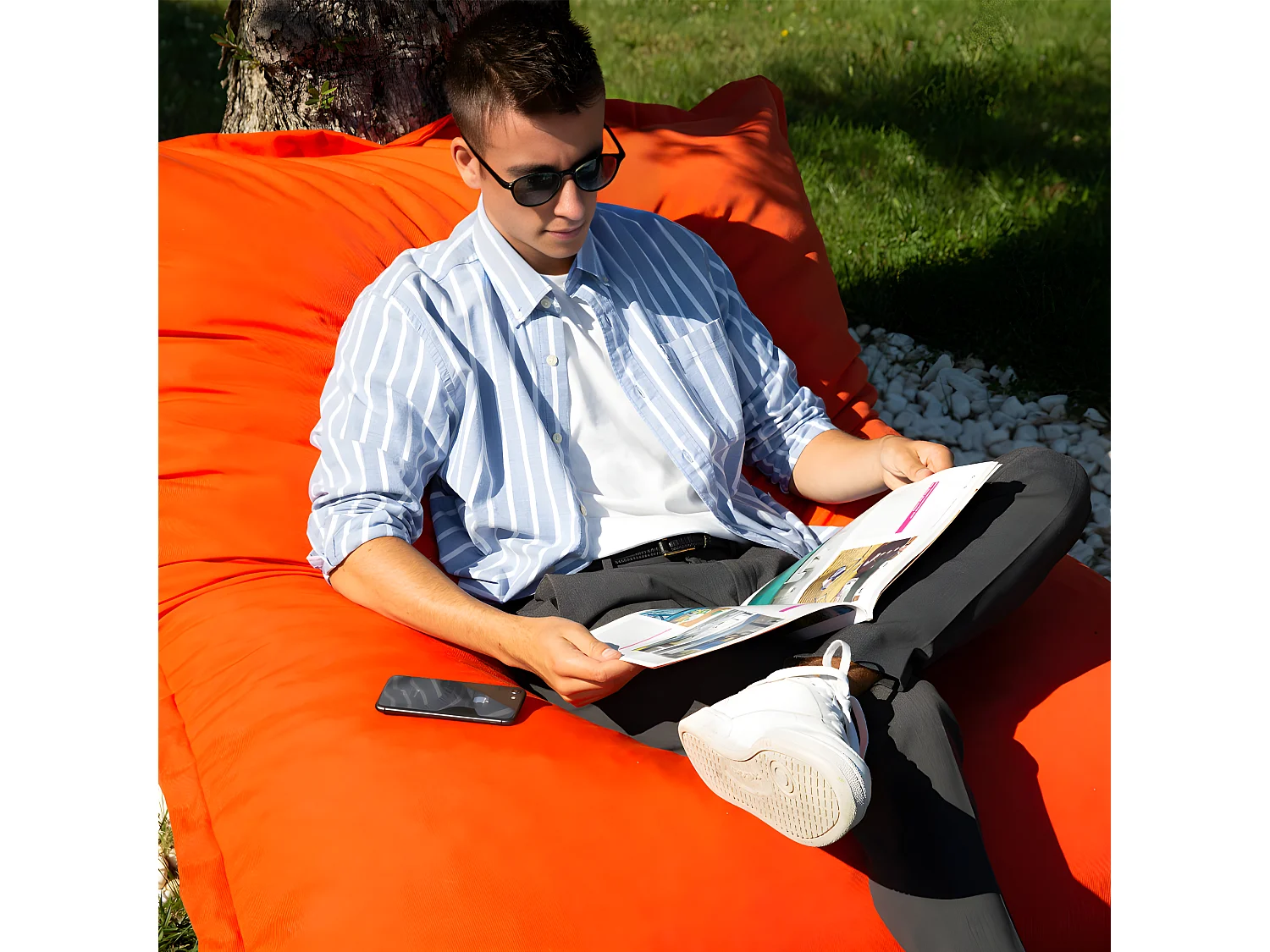 MATELAS POUR TOUS | Pouf Géant FLORIDA 140x180cm