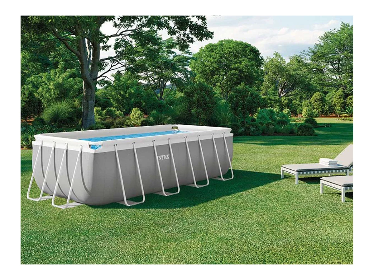 Piscine tubulaire Prism Frame rectangulaire 4,00 x 2,00 x 1,22 m - Intex