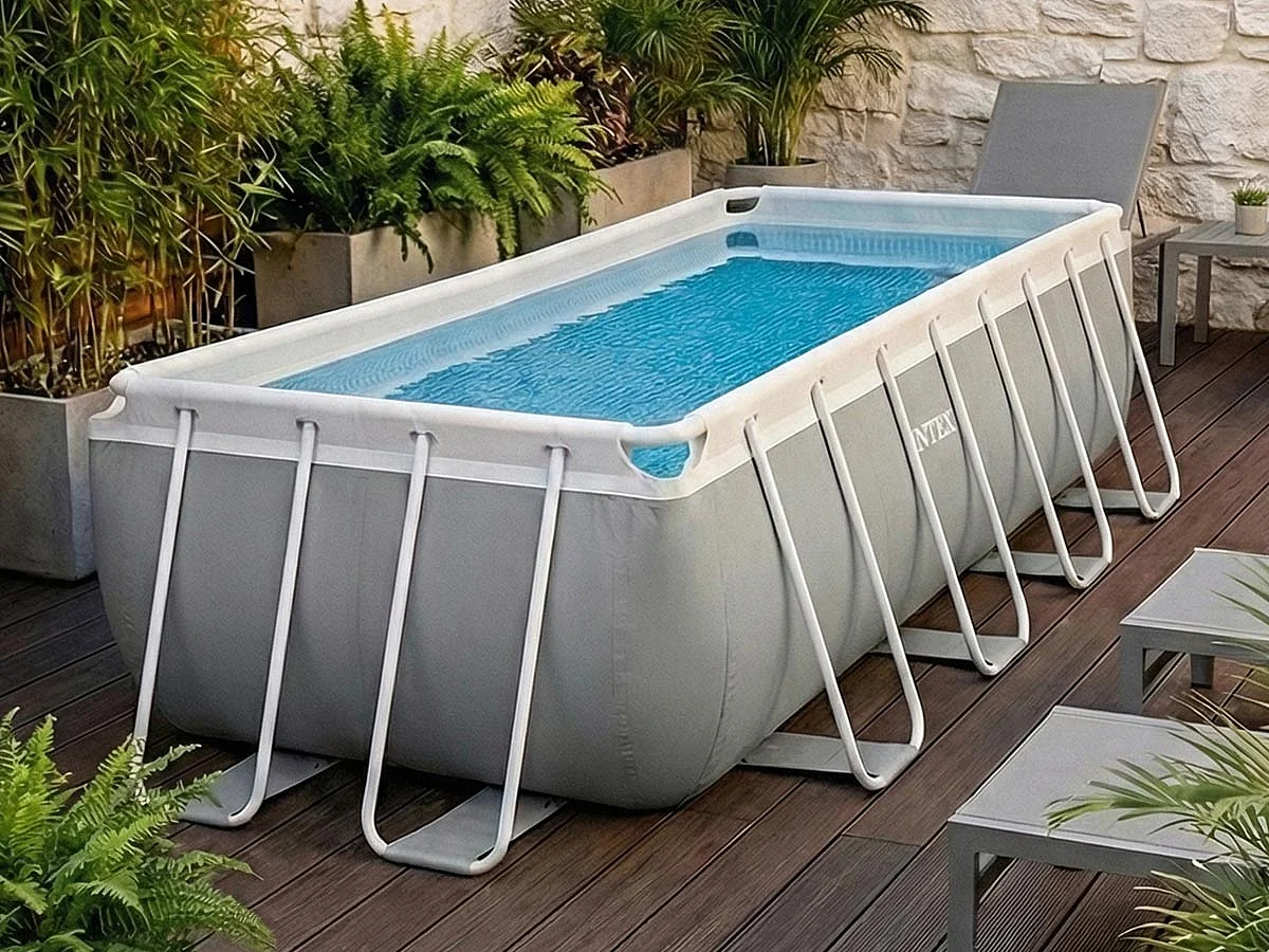 Piscine tubulaire Prism Frame rectangulaire 4,00 x 2,00 x 1,22 m - Intex
