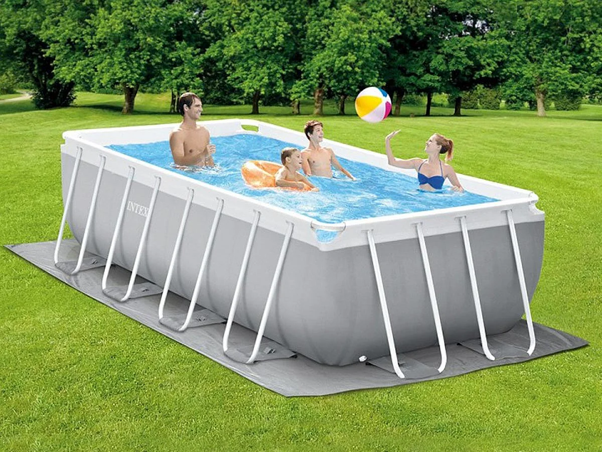 Piscine tubulaire Prism Frame rectangulaire 4,00 x 2,00 x 1,22 m - Intex