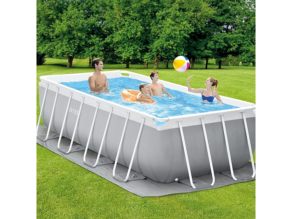 Piscine tubulaire rectangulaire Intex Prism Frame 4 x 2 x 1,22 m