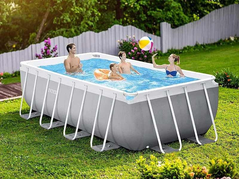 Piscine tubulaire Prism Frame rectangulaire 4,00 x 2,00 x 1,22 m - Intex