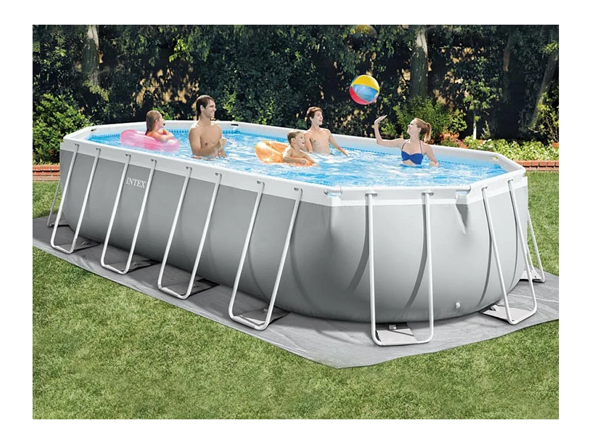 Piscine tubulaire Prism Frame ovale 6,10 x 3,05 x 1,22 m - Intex