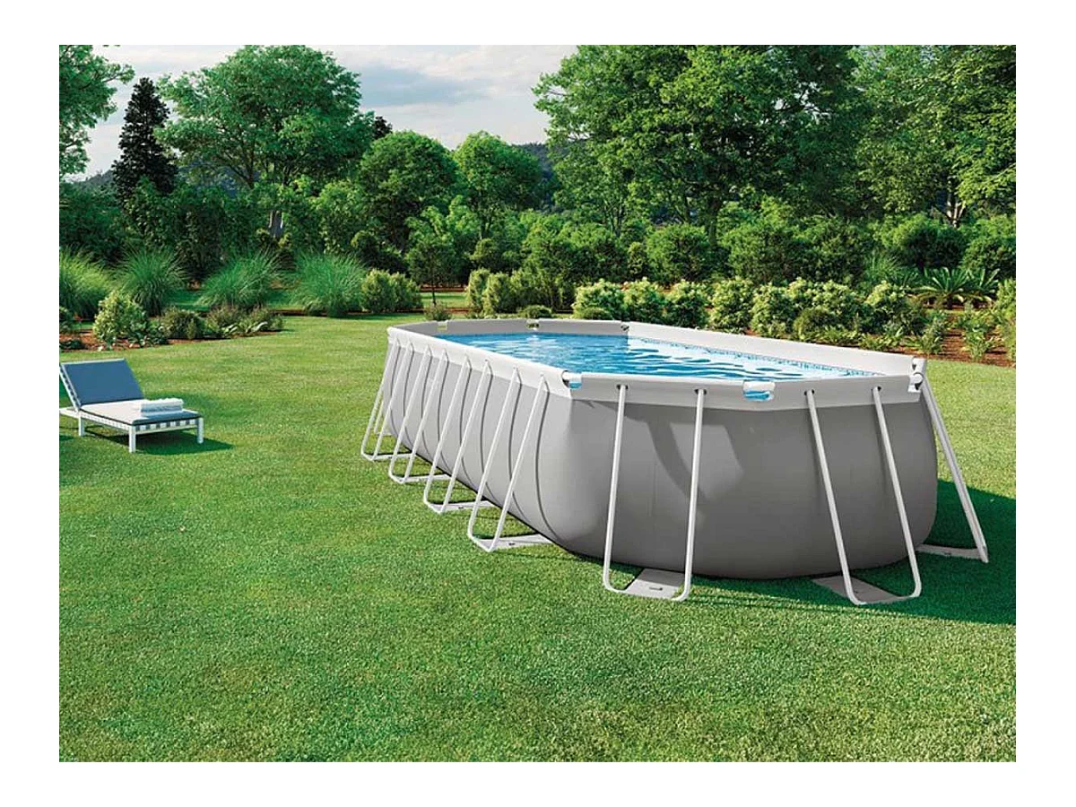 Piscine tubulaire Prism Frame ovale 6,10 x 3,05 x 1,22 m - Intex