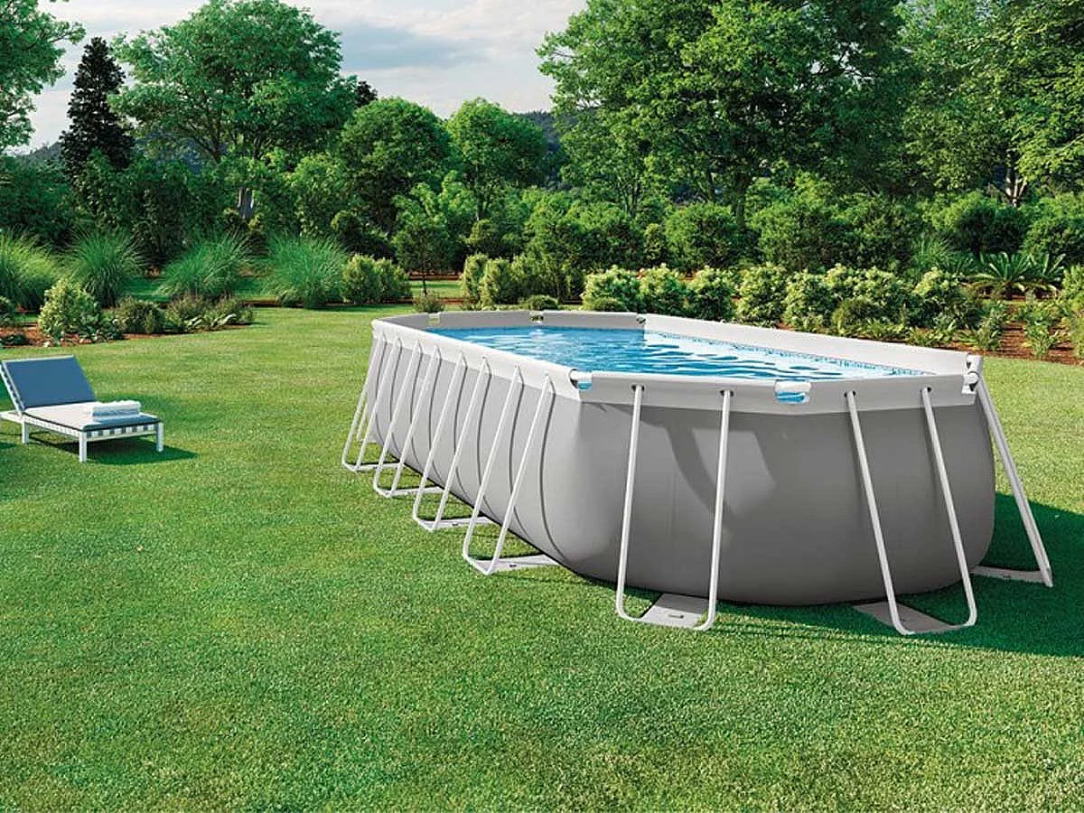 Piscine tubulaire Prism Frame ovale 6,10 x 3,05 x 1,22 m - Intex