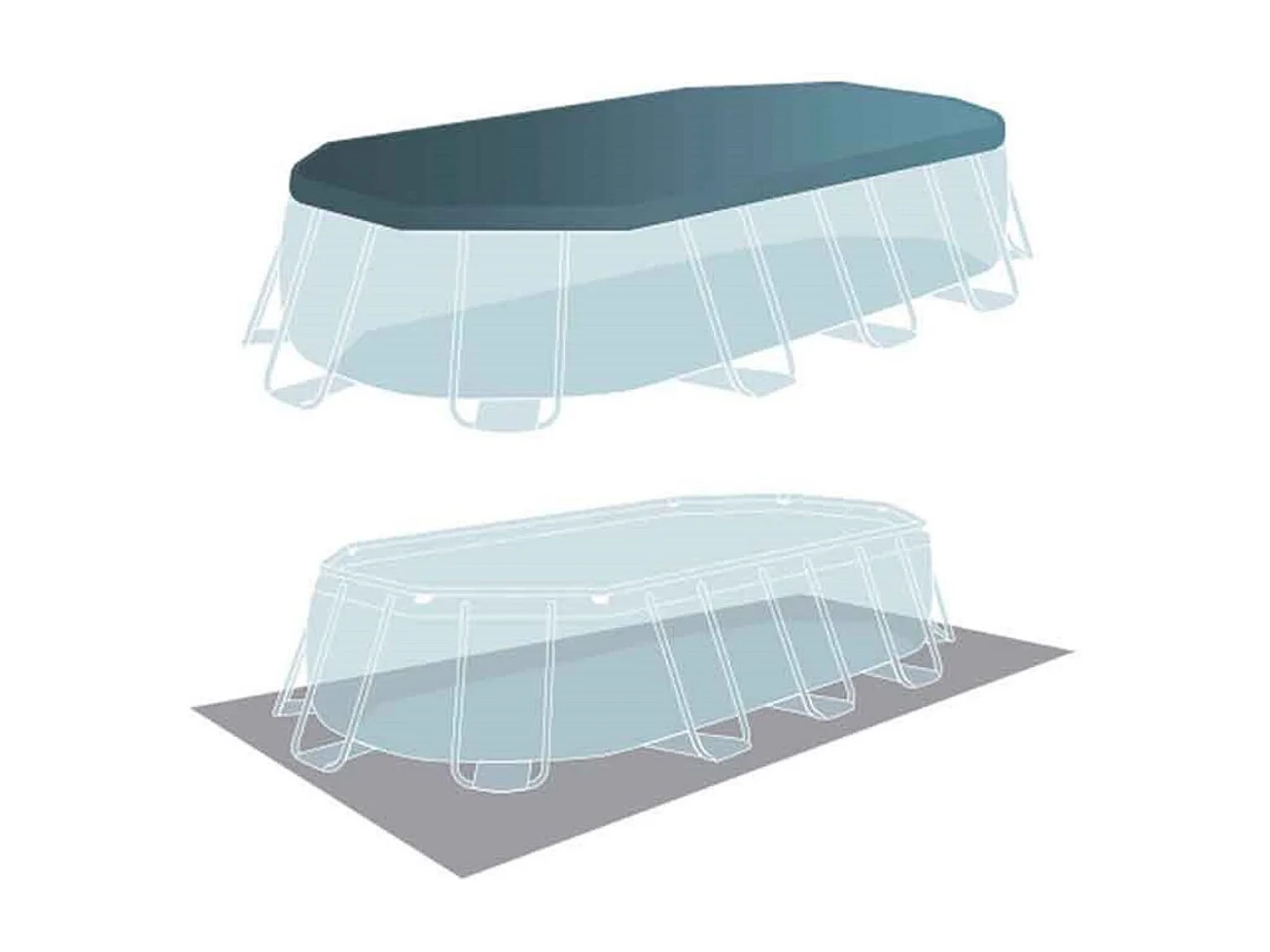 Piscine tubulaire Prism Frame ovale 5,03 x 2,74 x 1,22 M - Intex