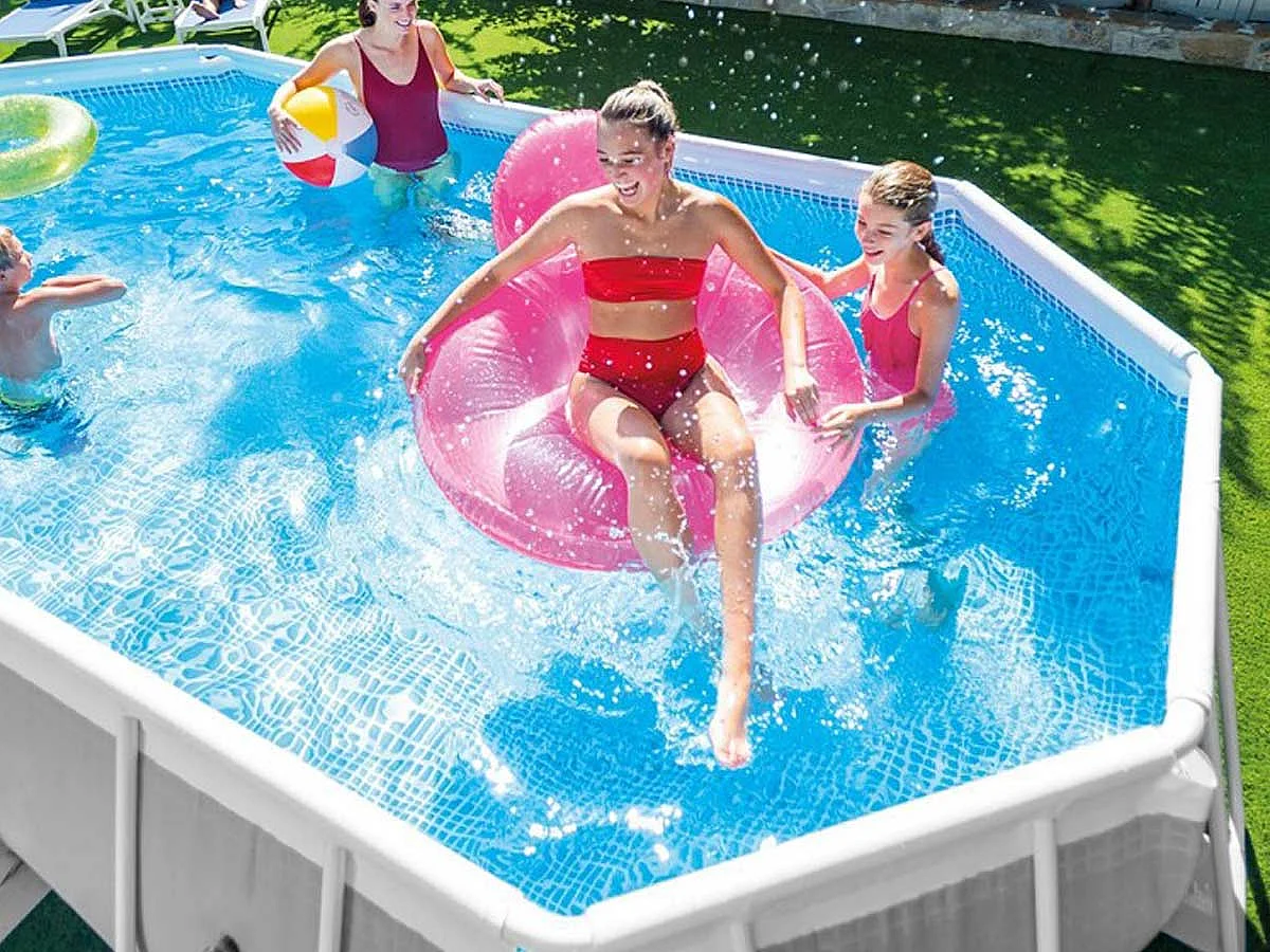 Piscine tubulaire Prism Frame ovale 5,03 x 2,74 x 1,22 M - Intex