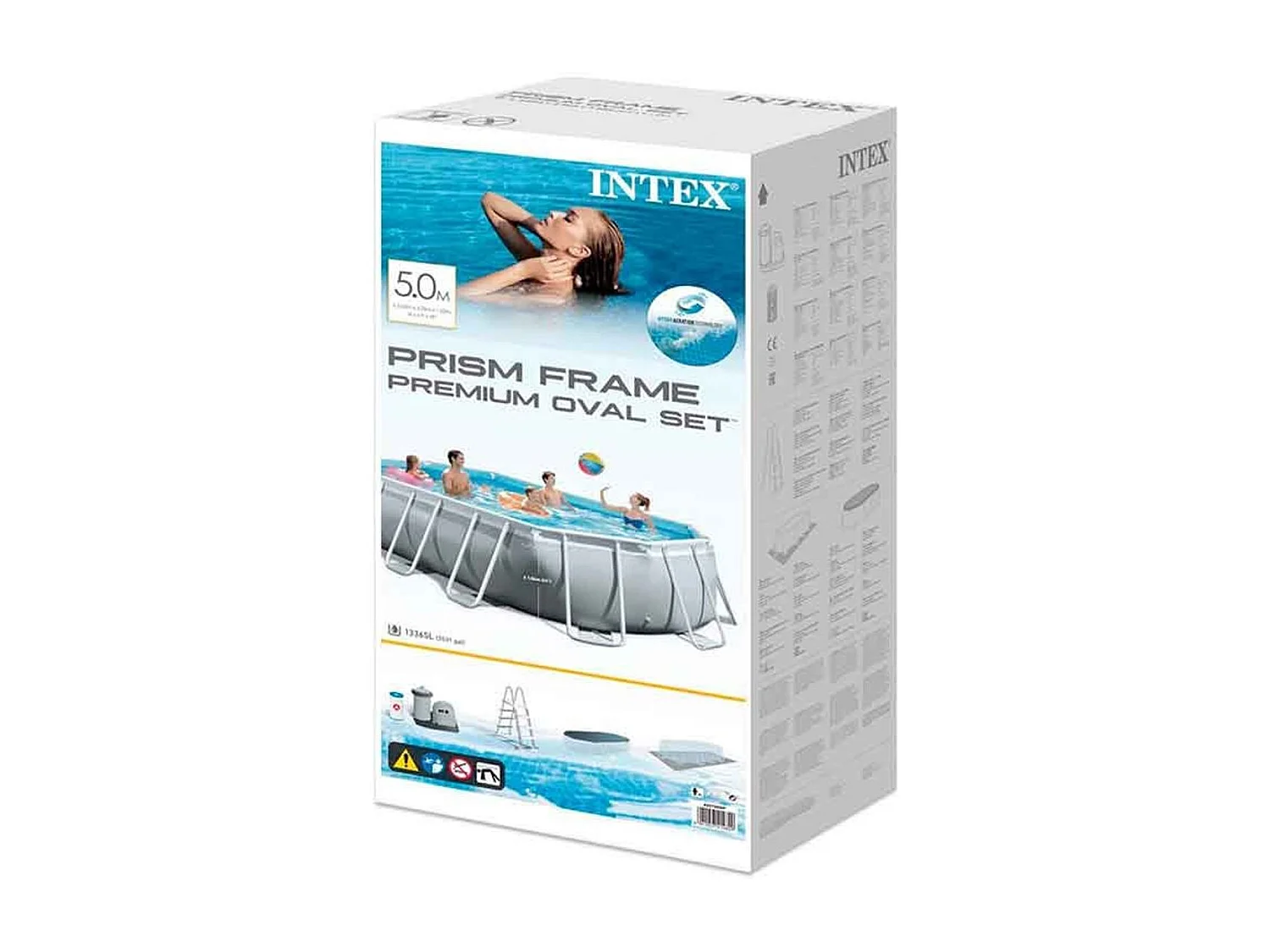 Piscine tubulaire Prism Frame ovale 5,03 x 2,74 x 1,22 M - Intex