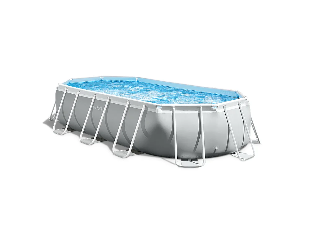 Ovaler Aufstellpool 503 x 274 x 122 cm mit Pumpe, Leiter und Zubehör