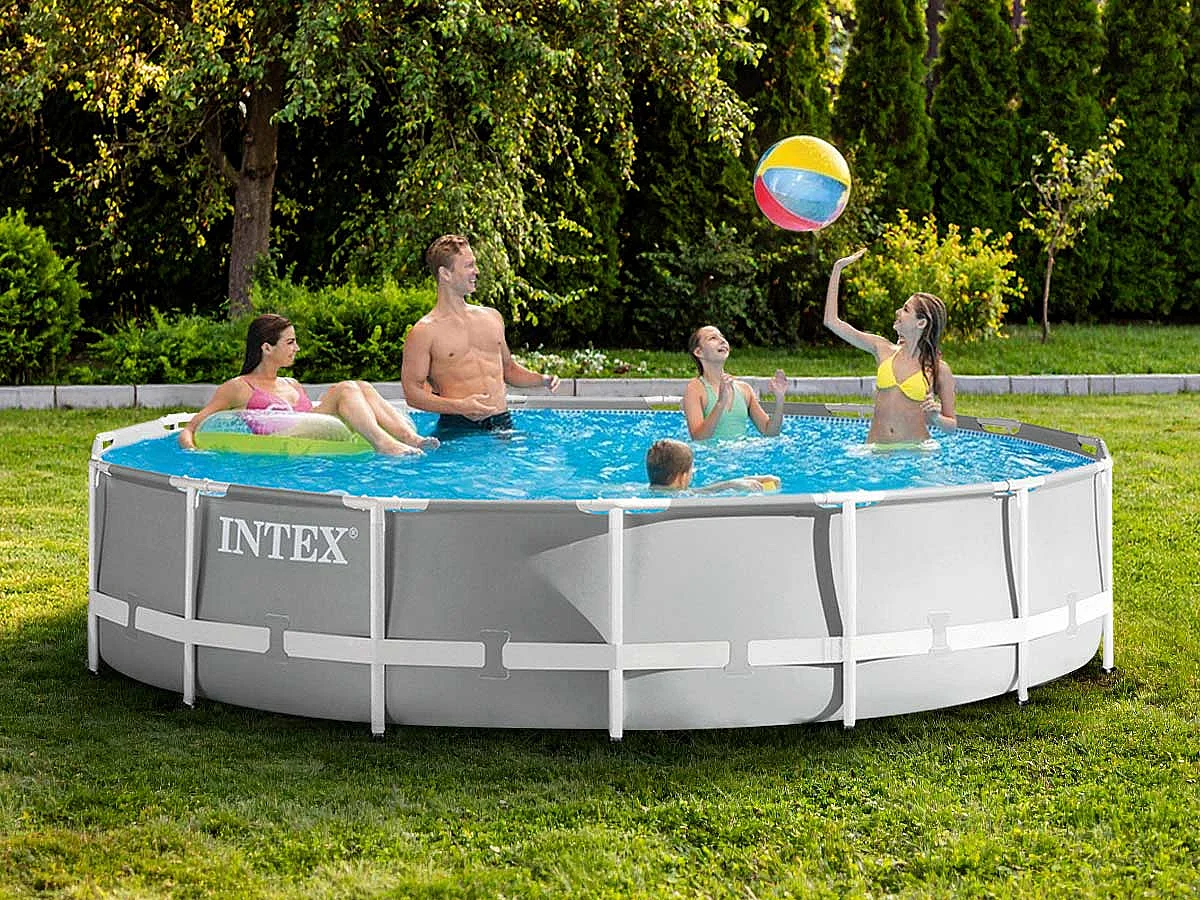 Piscine tubulaire Prism Frame ronde 4,57 x 1,07 m - Intex