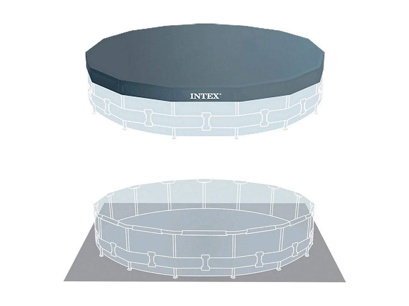 Intex 26724NP - Piscina redonda Prisma Frame com bomba filtro, escada e lençóis, 457x107 cm