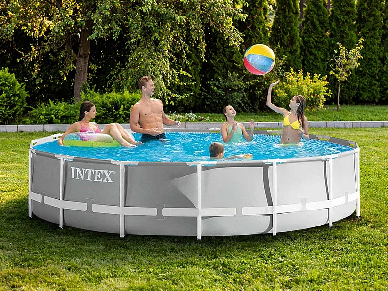 Piscine tubulaire Prism Frame ronde 4,57 x 1,07 m - Intex