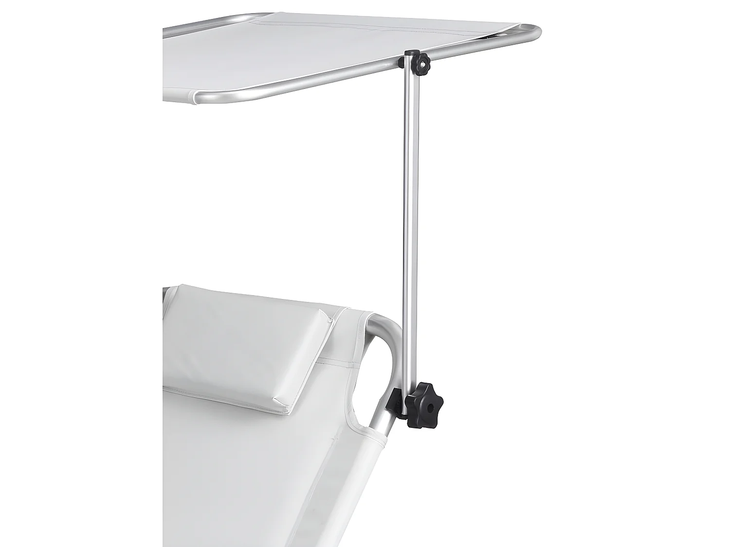 Estosa - Chaise de plage pliante blanche Dodi à roulettes