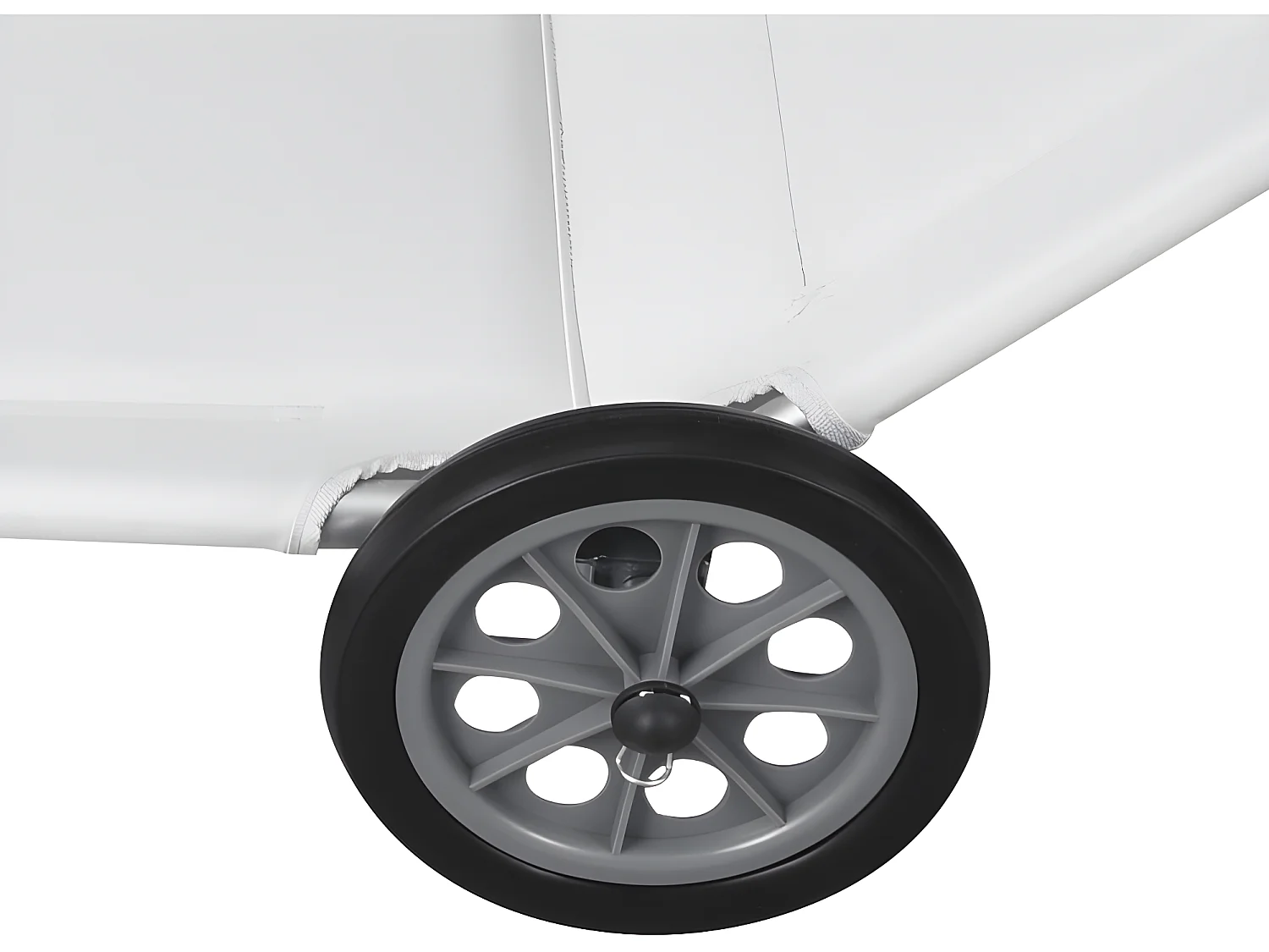 Estosa - Chaise de plage pliante blanche Dodi à roulettes