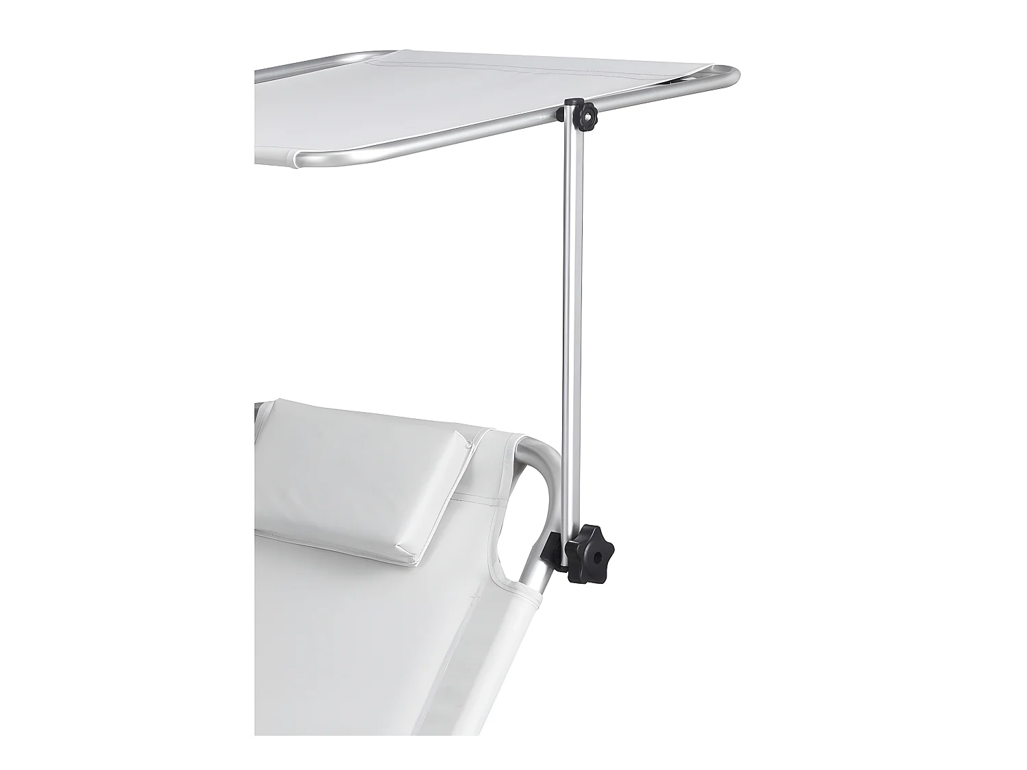 Estosa - Chaise de plage pliante blanche Dodi à roulettes