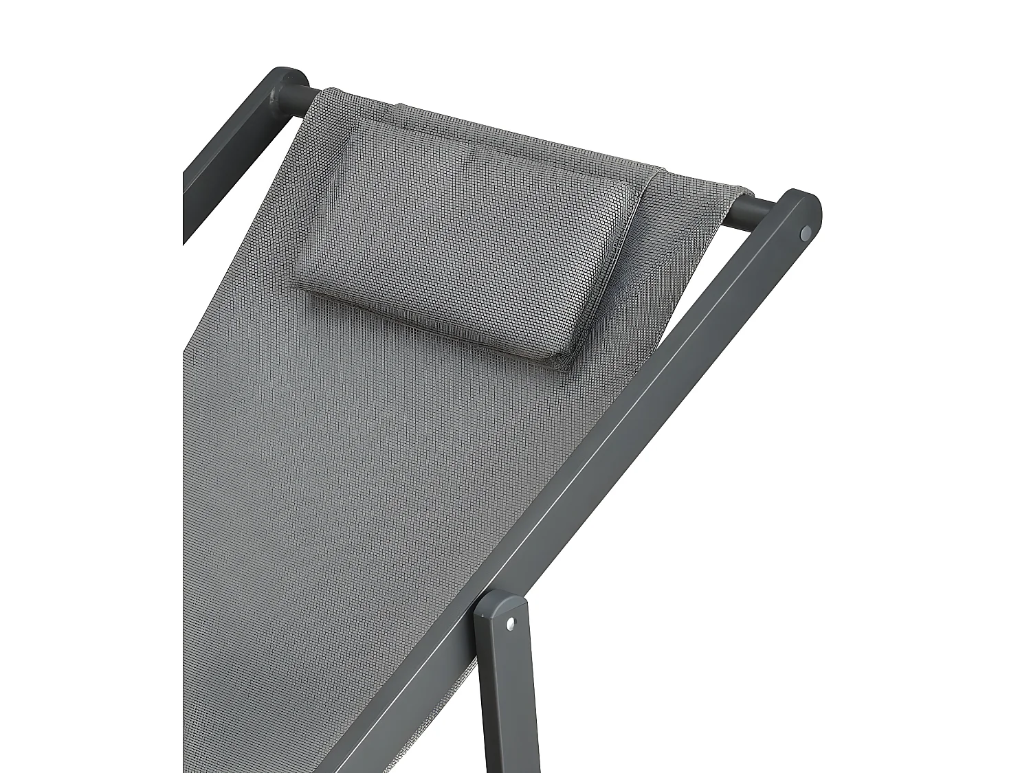 Estosa - Chaise longue de jardin pliante Gilda Grey