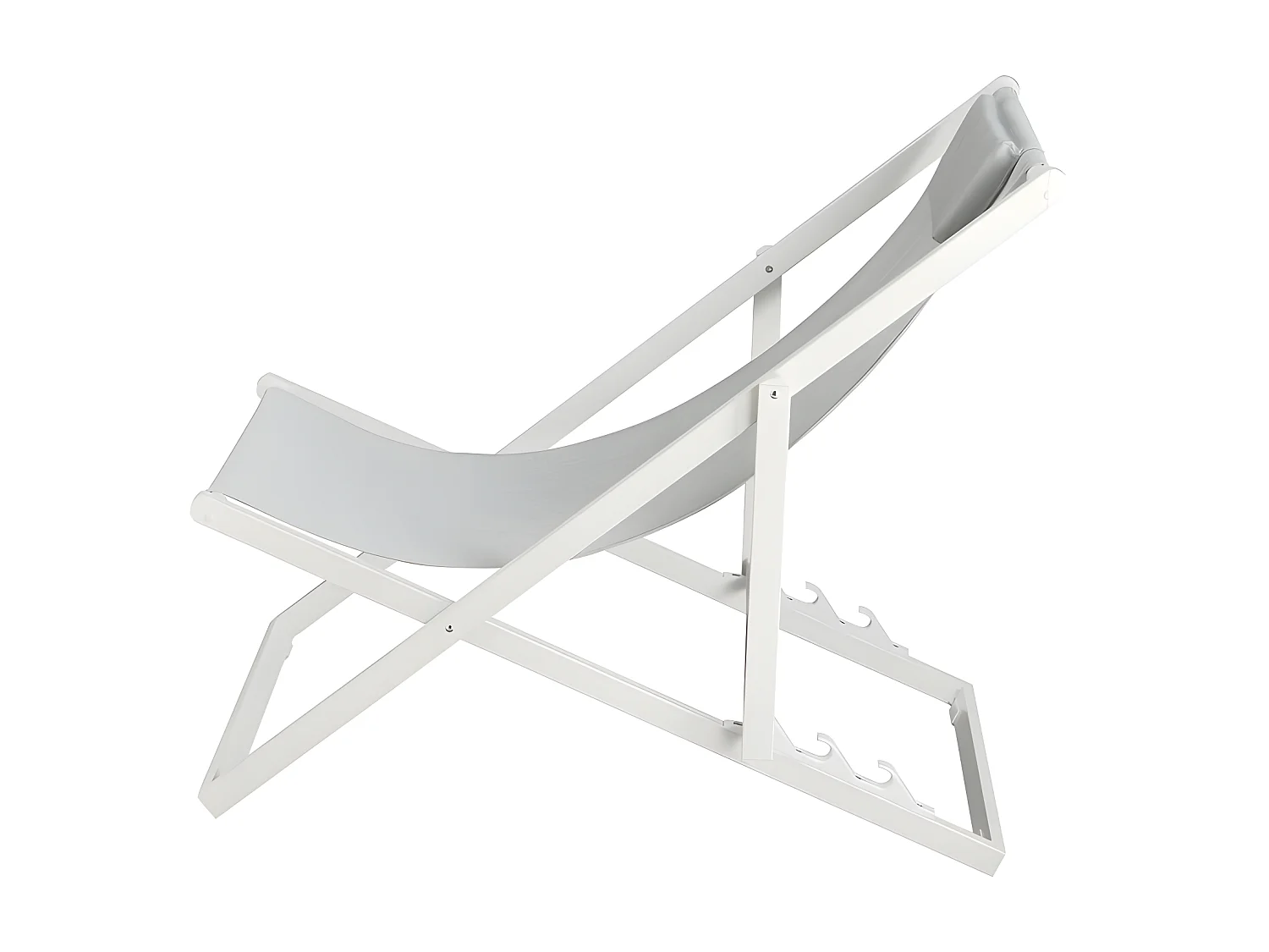 Estosa - Transat de jardin pliant Gilda Blanc