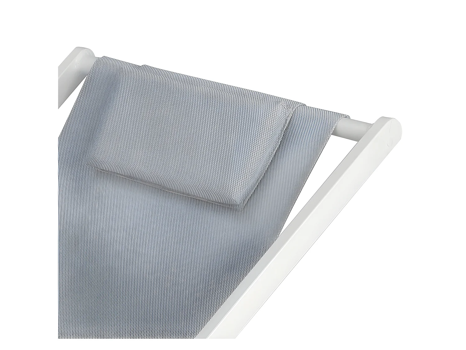 Estosa - Transat de jardin pliant Gilda Blanc