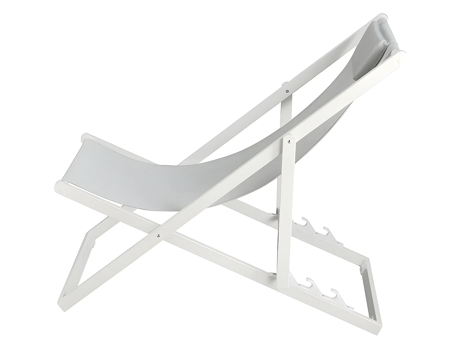 Estosa - Transat de jardin pliant Gilda Blanc