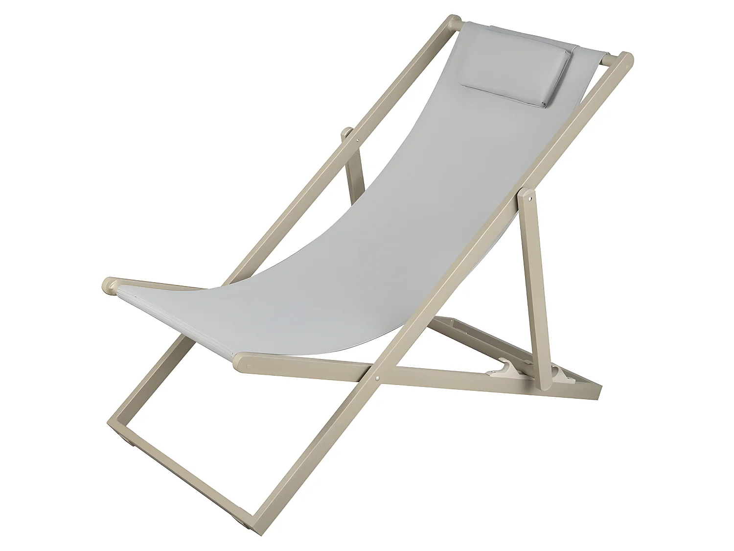 Estosa - Chaise longue d'extérieur pliante Gilda Ecru