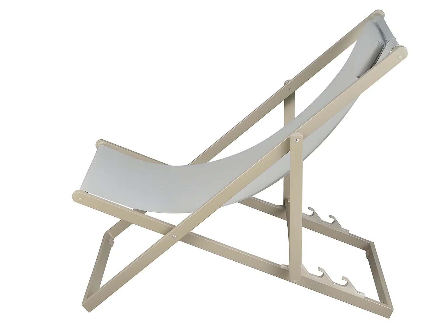 Estosa - Chaise longue d'extérieur pliante Gilda Ecru
