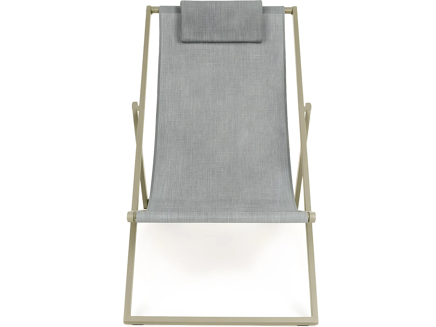 Estosa - Chaise longue d'extérieur pliante Gilda Ecru